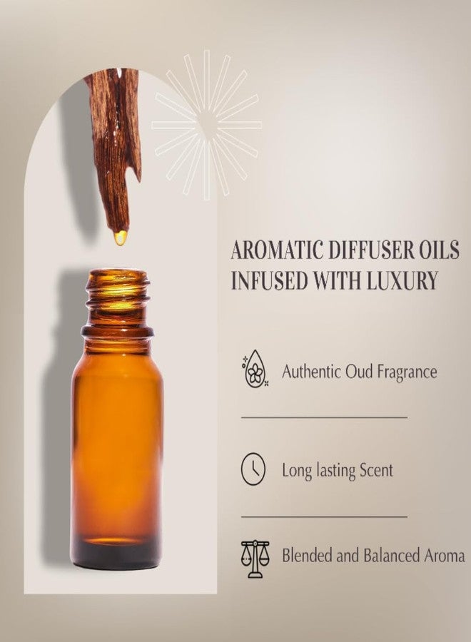 DUKHNI Floral Oud Diffuser Oil Set, Essential Oils by Dukhni | 3 x 10ml Arabic Oil Gift Set for Diffuser & humidifier | 100% Pure Halal Oudh Oils | Relax with Home Aromatherapy, for Relaxation and Massage - Image 2